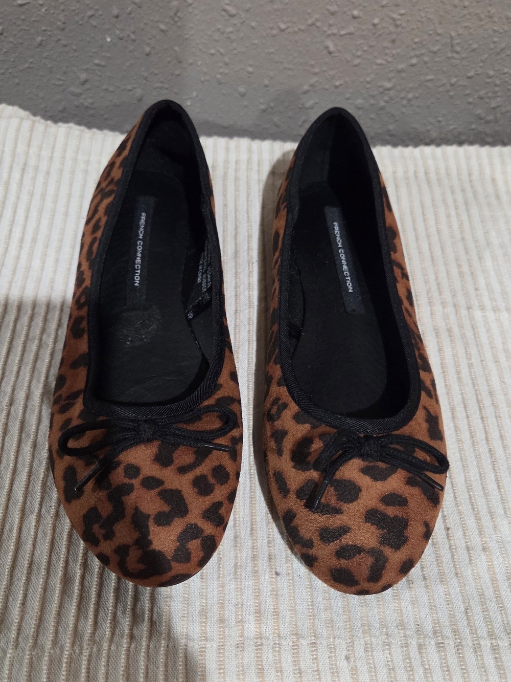 French Connection Leopard Ballet Flats - Brown & Black